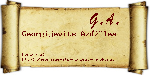 Georgijevits Azálea névjegykártya